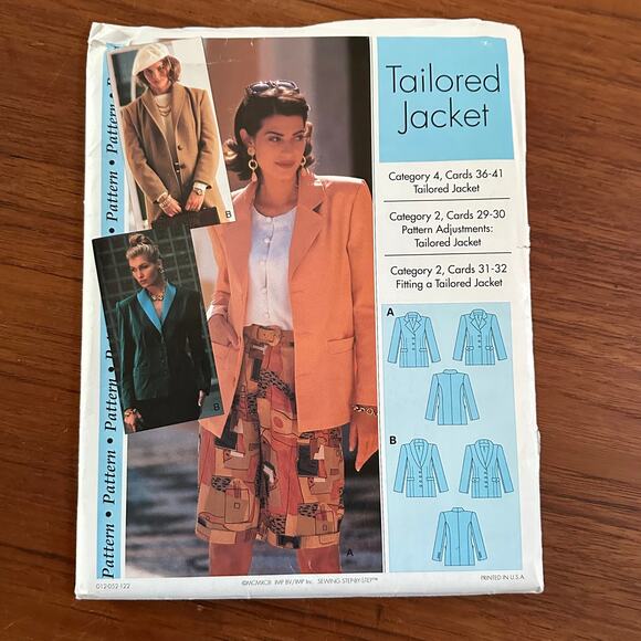 UNCUT Step-by-Step Sewing Pattern Tailored Jacket Size 4-22 - Picture 1 of 2
